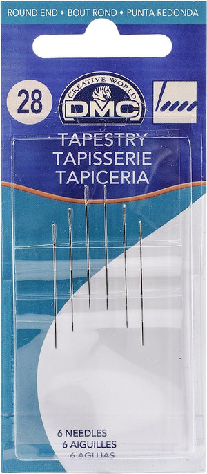 DMC 1767-26 Tapestry Hand Needles, 6-Pack, Size 26