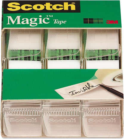 Scotch Brand Learning Resources MMM3105 Scotch Magic Tape 3/4 Inch X 300 Inches 3 ea, Translucent (55)