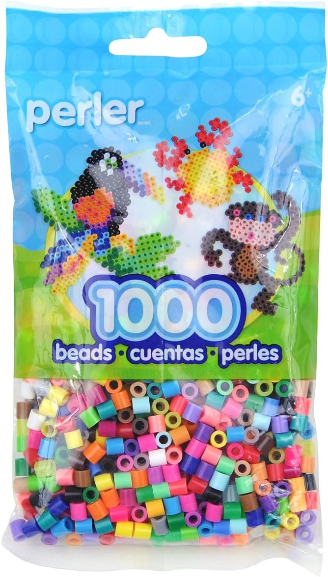Perler 80-11101 Fuse Bead Bag for Arts and Crafts, Light Blue, 6000pcs