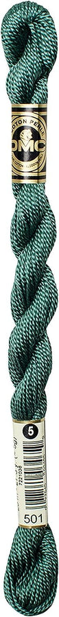 DMC 115 3-501 Pearl Cotton Thread, Dark Blue/Green