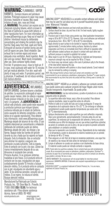 Goop High Strength Liquid Household Contanct Adhesive 3.7 oz.