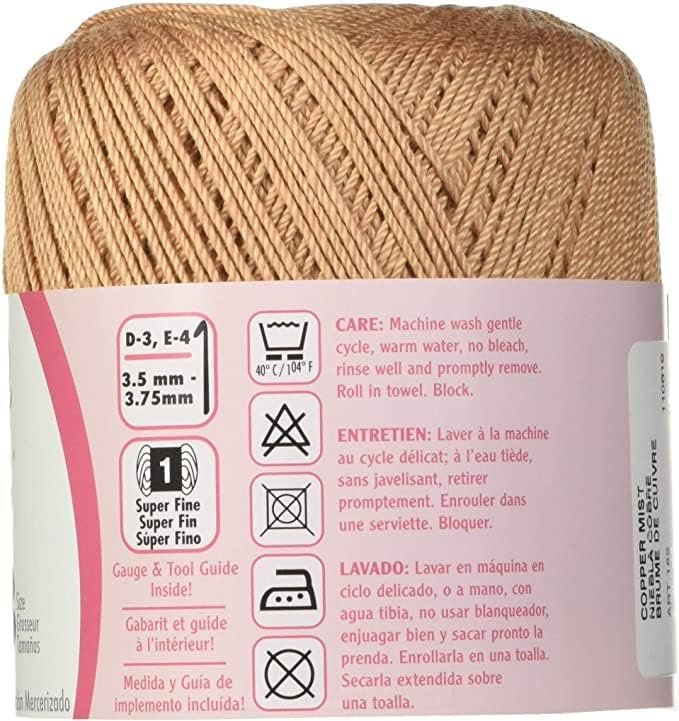 Fashion Copper Mist Crochet - 3 Pack of 150y/137m - Cotton - Gauge 3 - Crochet
