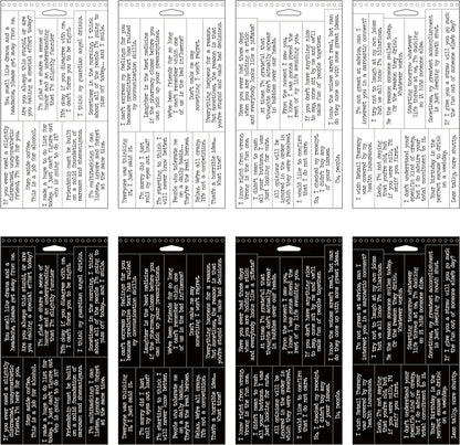 Tim Holtz, Advantus Big Talk Snarky Word Stickers, black and white