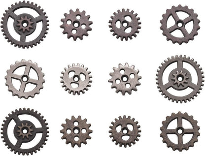 Tim Holtz Idea-ology Metal Mini Gears, 12 per Pack, Various Sizes, Antique Finishes, TH93012