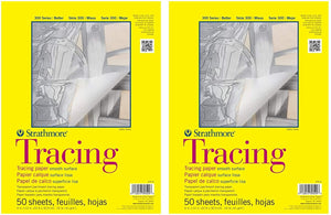 2-Pack Bundle - Strathmore 370-9 - 300 Series Tracing Pad, 9"x12" Tape Bound, 50 Sheets Each
