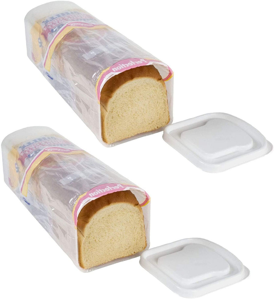 Bread Loaf Plastic Keeper Box Airtight Holder, Set of 2