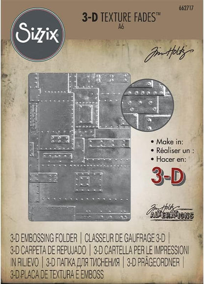Sizzix (SIZC7) 3-D Texture Fades Embossing Folder, Gray Large