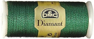 DMC Diamant Metallic Needlework Thread, 38.2-Yard, Green Emerald