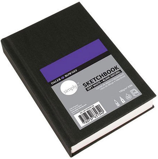 Daler Rowney Hardbound Sketchbook, Extra White, 4 x 6", 110 Sheets, 1 Each