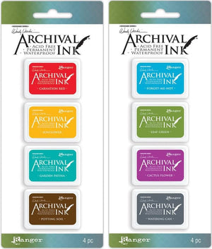 Wendy Vecchi Mini Archival Ink Pads - 2 Item Bundle - Sets No. 1 and 2