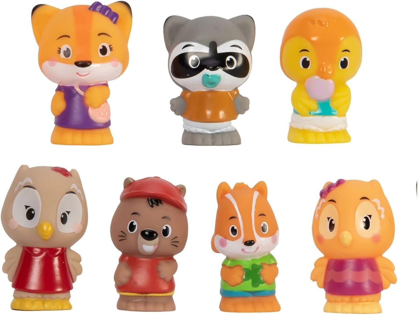 Fat Brain Toys Timber Tots Forest Friends Set of 7 - Classic Imaginative Play for Ages 2+