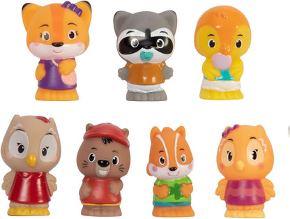 Fat Brain Toys Timber Tots Forest Friends Set of 7 - Classic Imaginative Play for Ages 2+