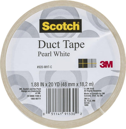 3M 920-WHT-C 20 Yards Pearl White Duct Tape3