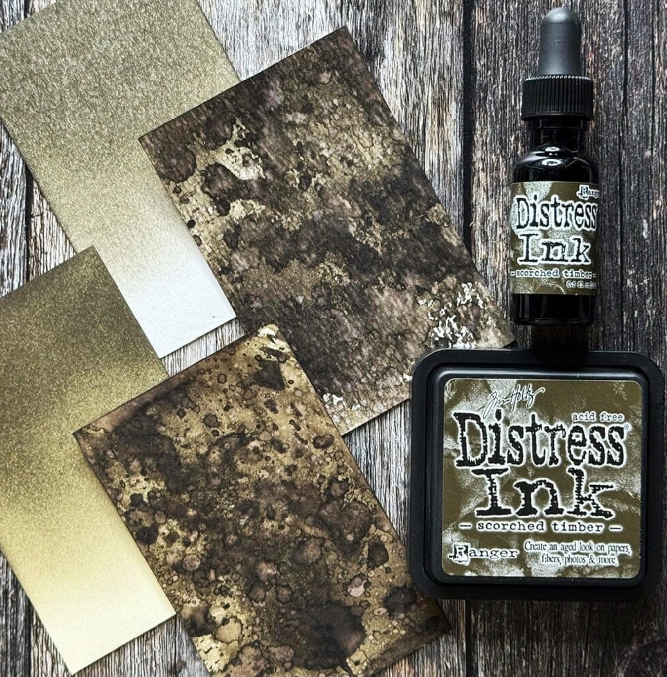 Bundle Both Oxide and Standard Scorched Timber Ink Pads January 2024 Tim Holtz Ranger Ink Release Last pad of Distress