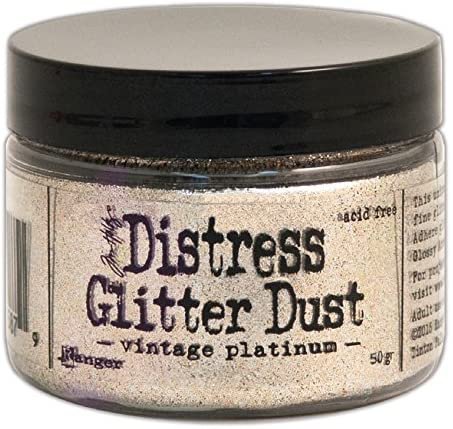 Ranger TDR49753 Vintage Platinum Tim Holtz Distress Glitter Dust 50G, Gold