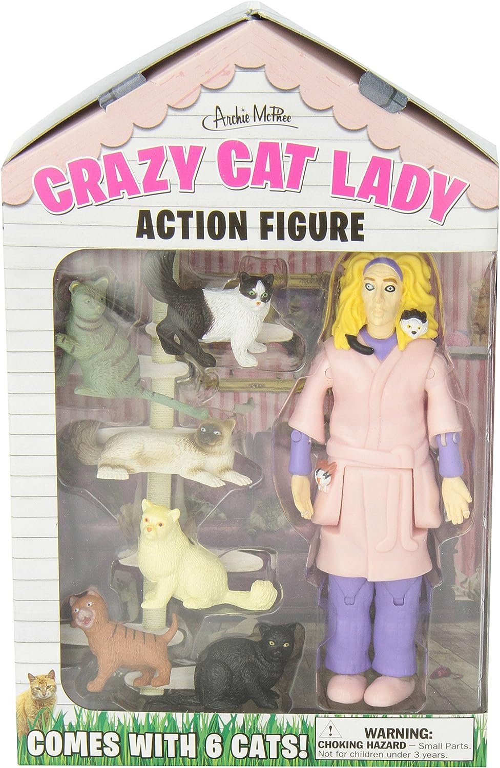 Accoutrements Crazy Cat Lady Action Figure Multicolored, 8"