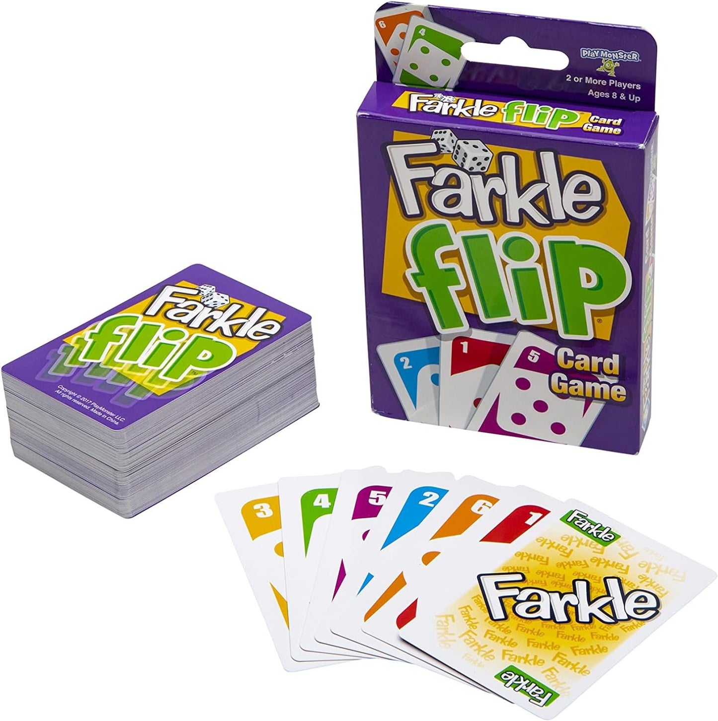 PlayMonster Farkle Flip — The Classic Dice Game Now in a Card Game — For Game Nights — Ages 8+