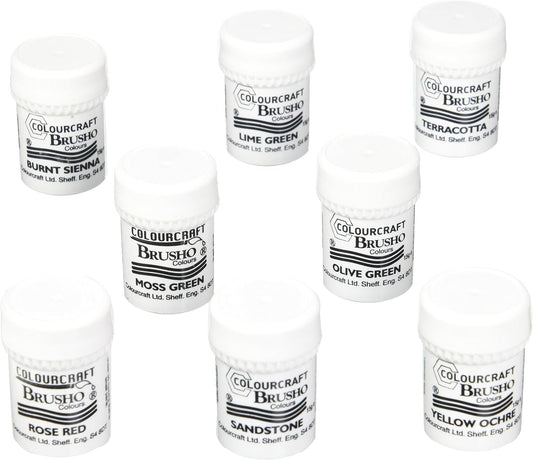 Brusho by Colourcraft Brusho Crystal Colour Set, 8 Count (Pack of 1)