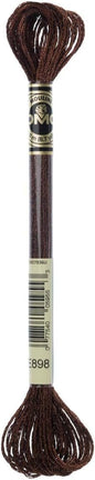 DMC 317W-E898 Light Effects Polyster Embroidery Floss, 8.7-Yard, Dark Oak