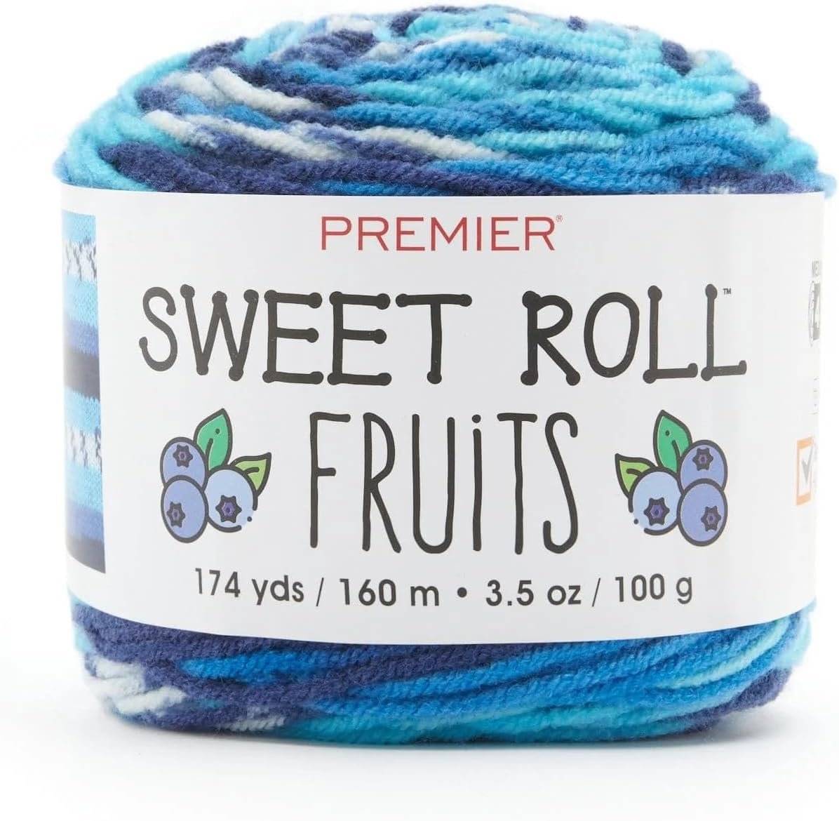 Premier Yarns Sweet Roll Fruits Yarn, Premium Yarn for Crocheting and Knitting, Made of Acrylic, Banana, 3.5 oz, 174 Yards