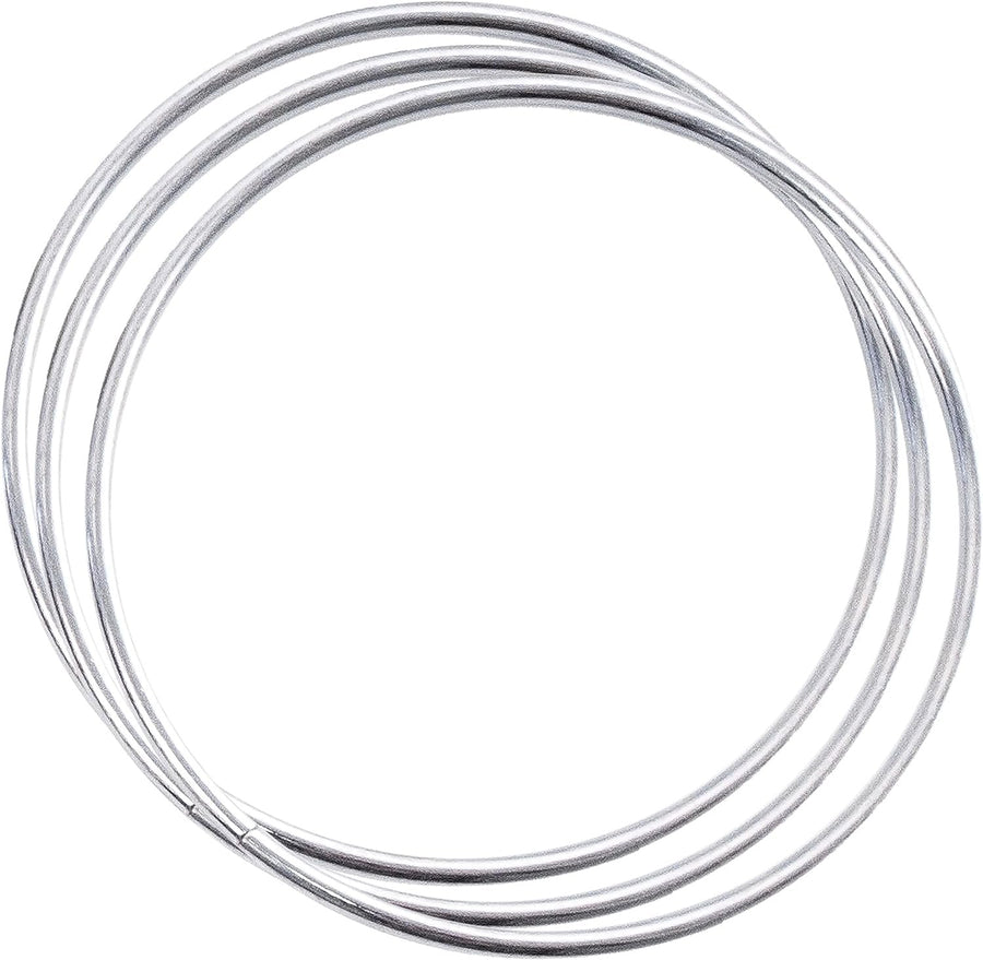 Realeather Crafts Zinc Metal Rings, 7-Inch, 3/pkg, White, 1 Pack