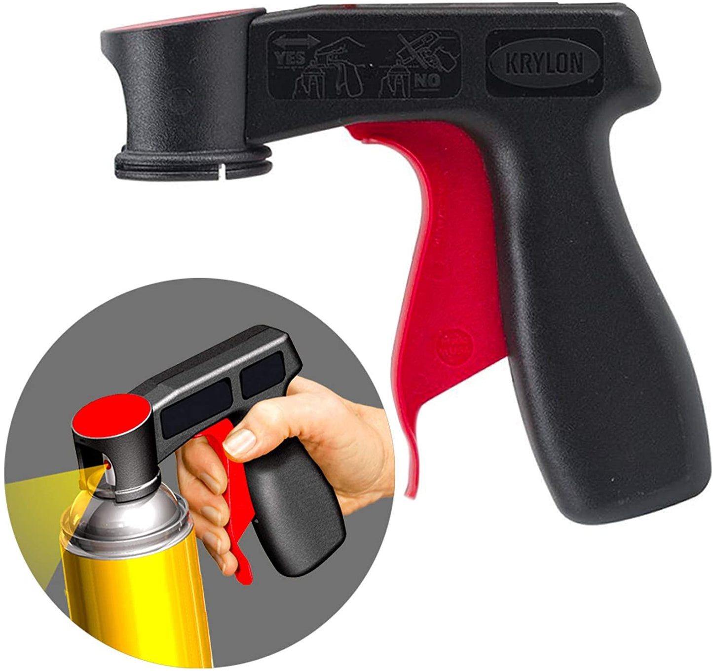 Krylon Gold Metallic Spray Paint 18K Gold 8-Ounce, Snap and Spray Paint Can Handle Sprayer Tool, Blue Multi-Surface Painters Tape