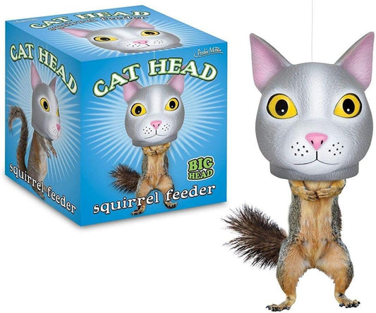 Mcphee Accoutrements Hilarious Hanging Hollow Cat Head Squirrel Feeder