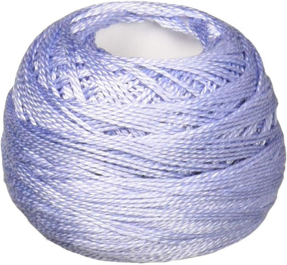 DMC 116 8-341 Pearl Cotton Thread Balls, Light Blue Violet, Size 8