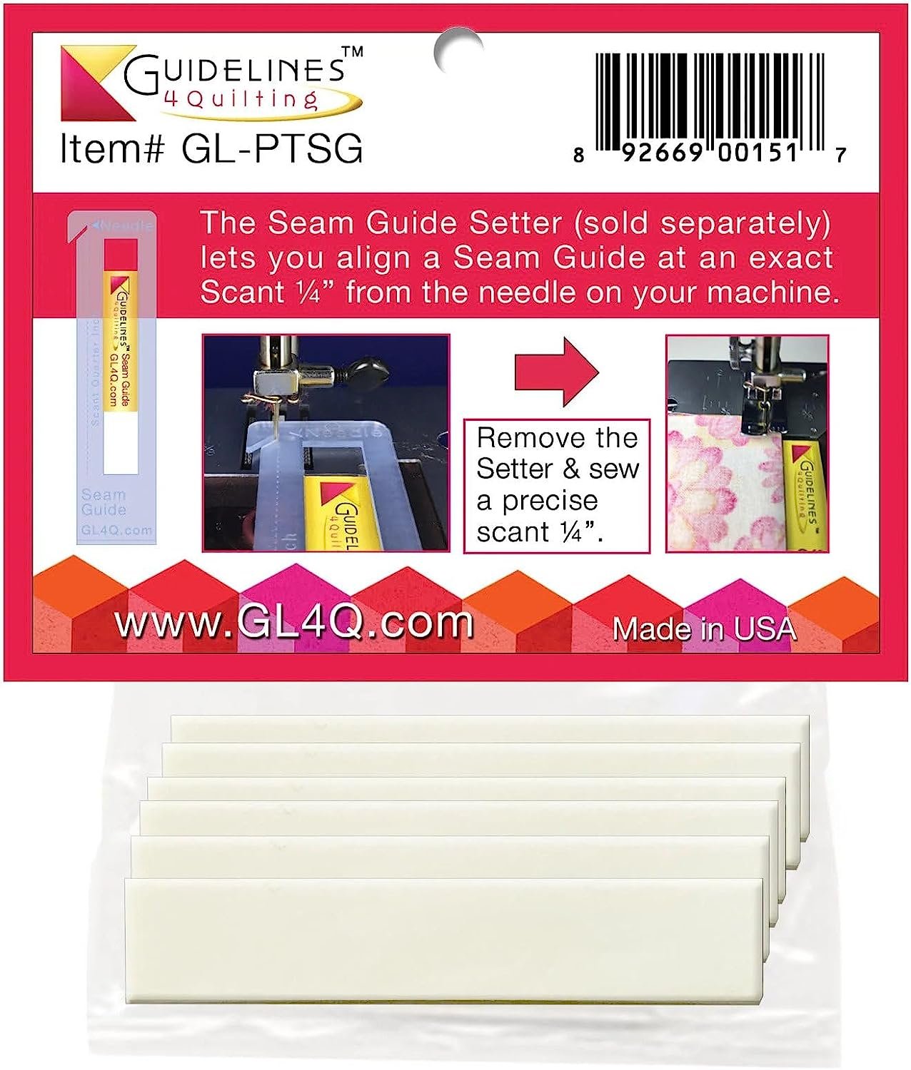 Pack of 6 Seam Guide, Product Dimensions 0.21 x 4 x 4 inches