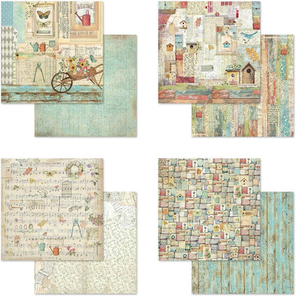 Stamperia Intl Scrapbooking Paper, Multi-Colored 10 Pack