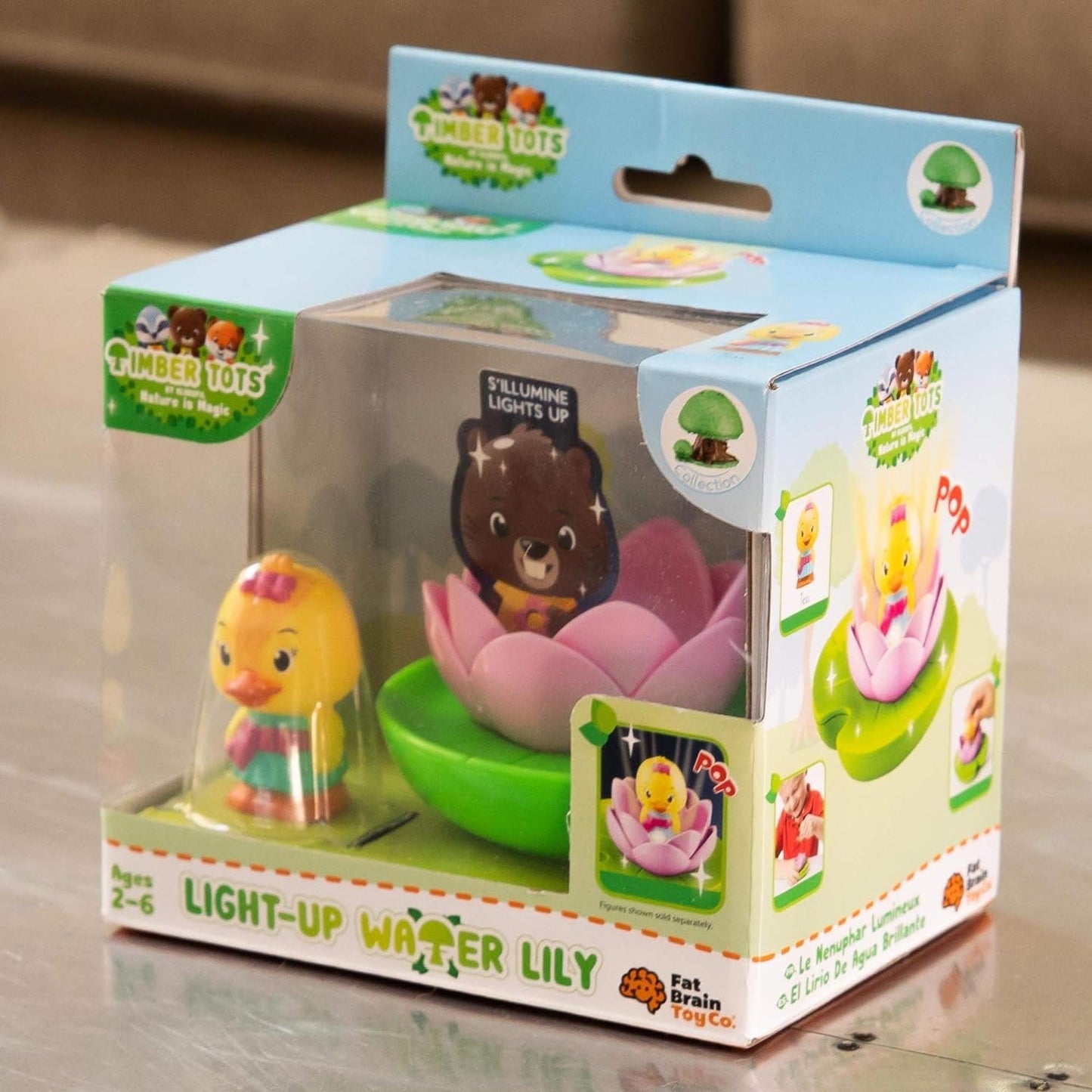 Fat Brain Toys Timber Tots Lite-Up Water Lily - Classic Imaginative Play for Ages 2+