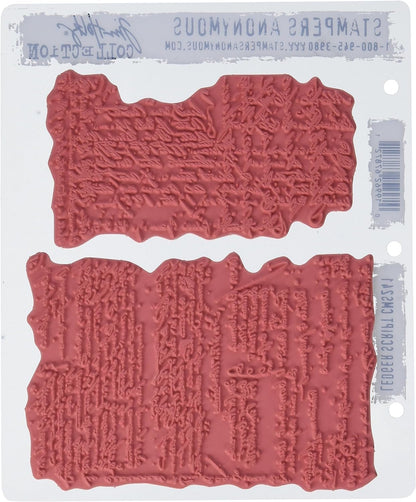 Stampers Anonymous Tim Holtz Cling Stamps 7"X8.5", Ledger Script