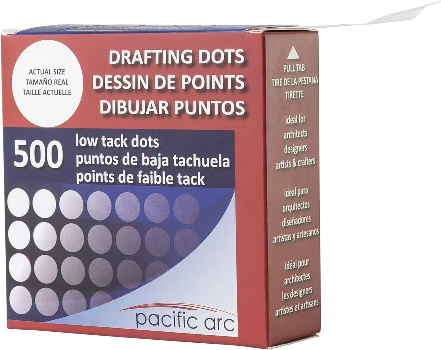 Pacific Arc Professional Blank Drafting Dots 7/8", Roll of 500 Dots per Box