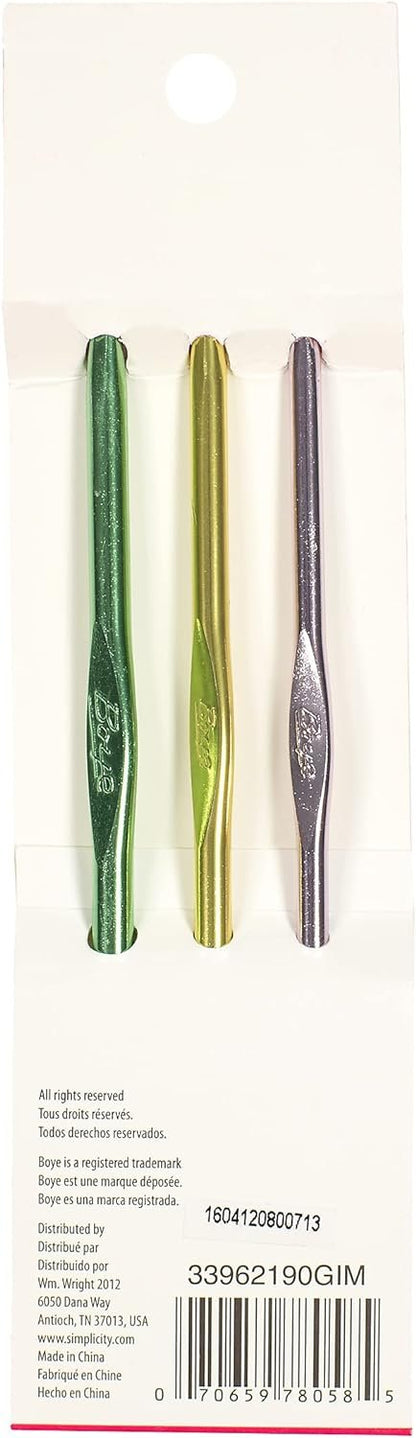 Boye Rounded Aluminum Crochet Hook Set, Sizes J-N