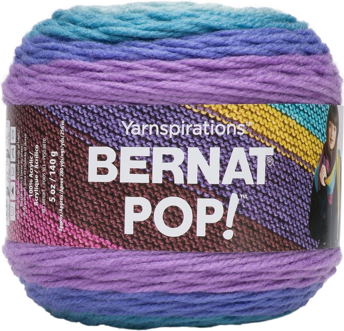 Bernat POP!, 5oz, Guage 4 Medium, 100% Acrylic, Masquerade