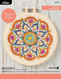 Bucilla, Jeweled Mandala Beaded Kit for DIY Arts and Crafts, Includes Stamped Fabric, 6" Hoop, Embroidery Floss, Needle and Instructions, 49337E