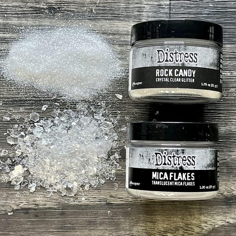 Bundle Tim Holtz Distress® Glitter - Clear Rock Candy, and Mica Flakes TDR35879 and TDR69140