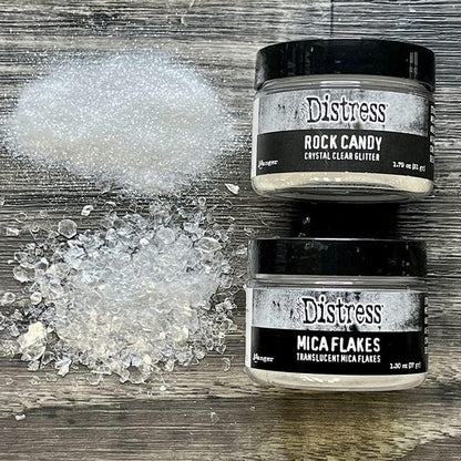 Bundle Tim Holtz Distress® Glitter - Clear Rock Candy, and Mica Flakes TDR35879 and TDR69140