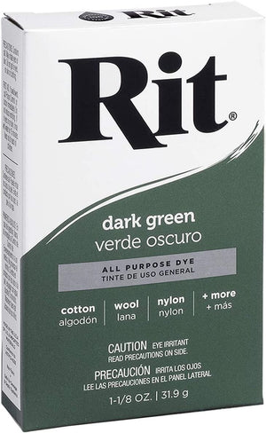 Rit Dye Powder Dye, 1-1/8 oz, Dark Green, 3-Pack