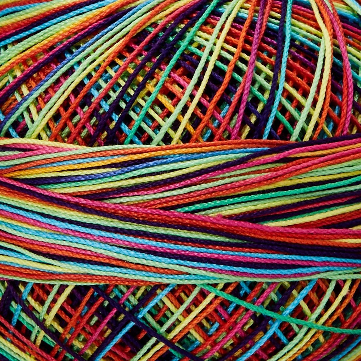 Handy Hands 210-Yard Lizbeth Cotton Thread, 25gm, Rainbow Splash,HH20184