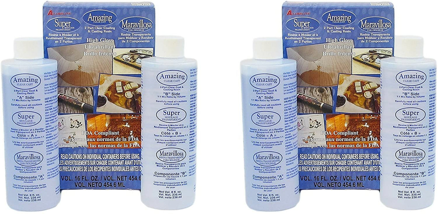 2-PACK - Alumilite Amazing Clear Cast 16 oz each