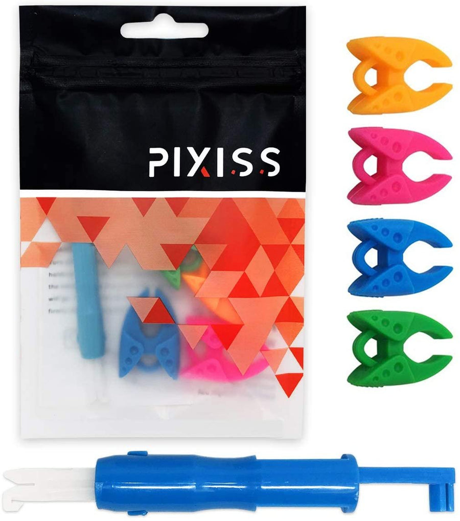 Sewing Machine Threader and Inserter Needle Threader for Hand Sewing by Pixiss, 4X Bobbin Clip Holder Clamps to Keep for Embroidery Quilting Sewing Easy Threader Needle Threaders