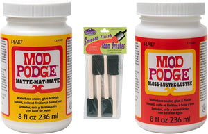 Mod Podge Decoupage Kit (Mod Podge with Foam Brushes-8 oz.)