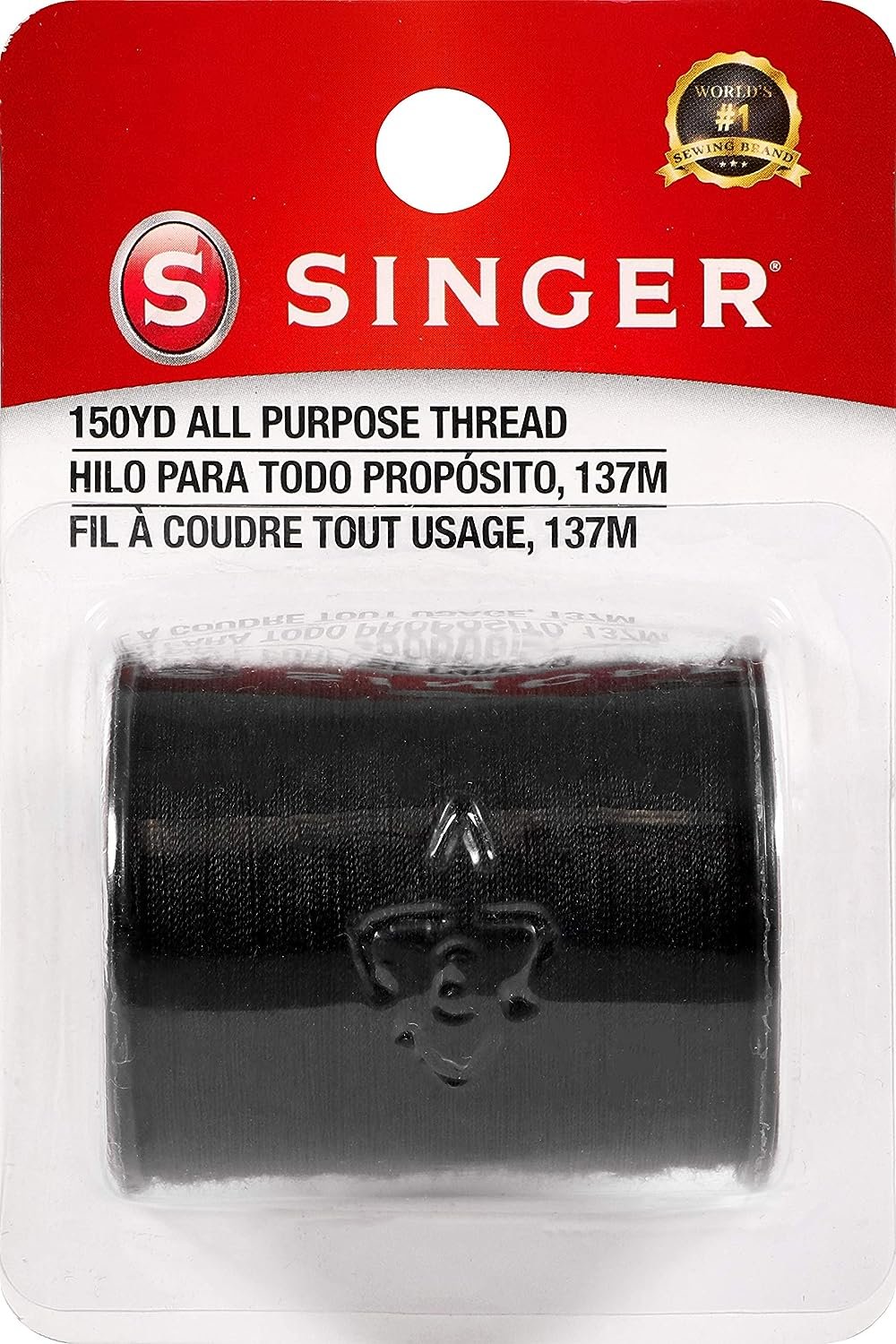 Singer 150-yard All Purpose Polyester Thread, 1-Pack, White