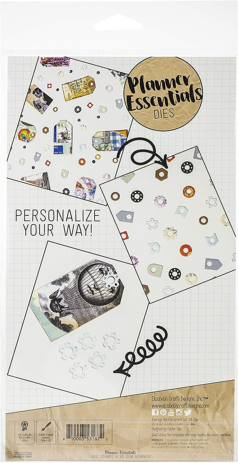 ELIZABETH CRAFT DESIGNS ELIZABETH CRAFT DIE PLNNR REIN, Decorative Planner Page Reinforcements