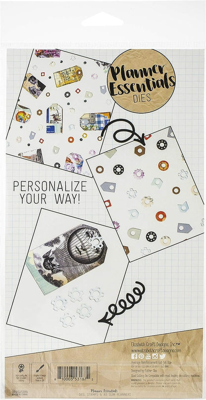 ELIZABETH CRAFT DESIGNS ELIZABETH CRAFT DIE PLNNR REIN, Decorative Planner Page Reinforcements