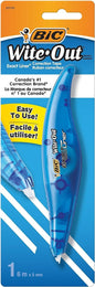 BIC White-Out Exact Liner Correction Tape Pen, Non-Refillable, 1/5 Inch x 236 Inches (WOELP11)