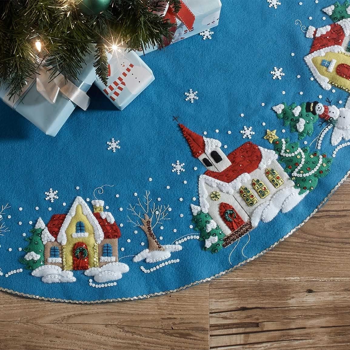 Bucilla Christmas Village Felt Applique Kit