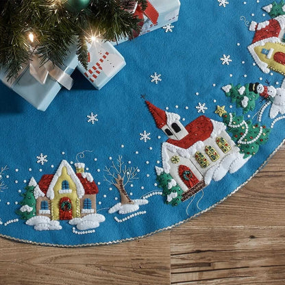 Bucilla Christmas Village Felt Applique Kit