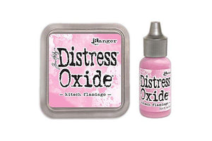 Tim Holtz Distress Kitsch Flamingo February 2021 Release, Distress Oxide Ink Pad and Oxide Reinker, Bundle of 2 Items